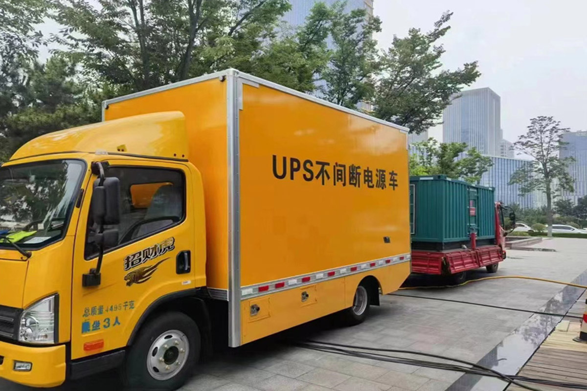 川汇发电机租赁施工现场