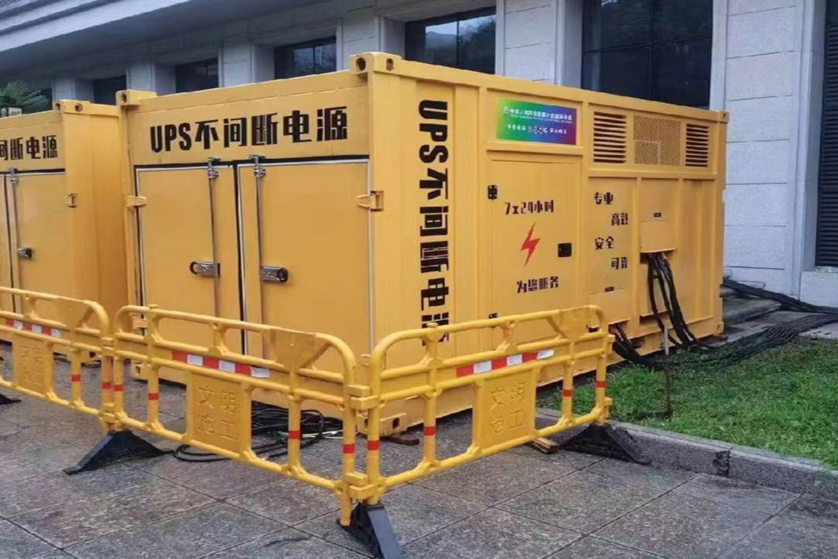 川汇发电机租赁施工现场