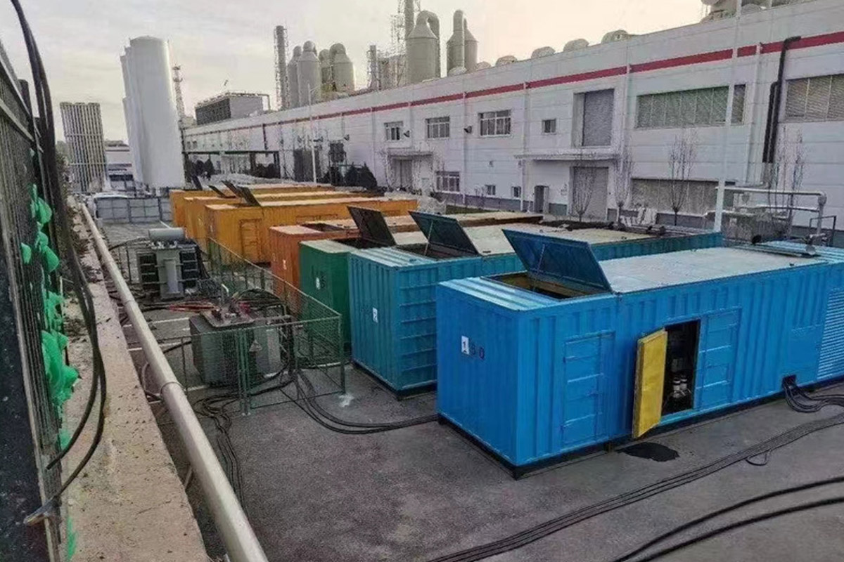 川汇发电机租赁施工现场